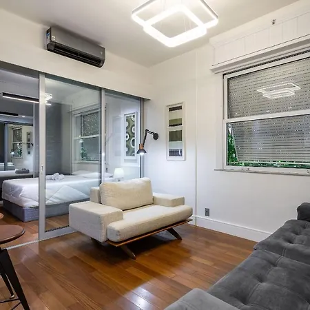 Apt Charmoso Completo Com Ar Condicionado No Leblon Rio de Janeiro Exterior foto